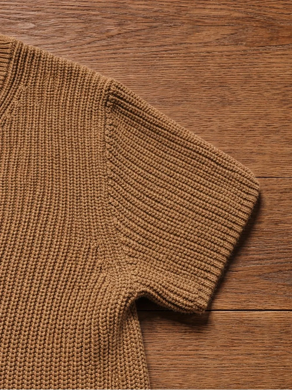 Haven Well Within Organic Cotton V-Neck Sweater in Camel Size Medium - Picture 5 of 6